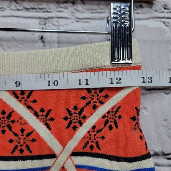 Diane Von Furstenberg Samara Desert Bands Printed Skirt Size Petite - Picture 8 of 15